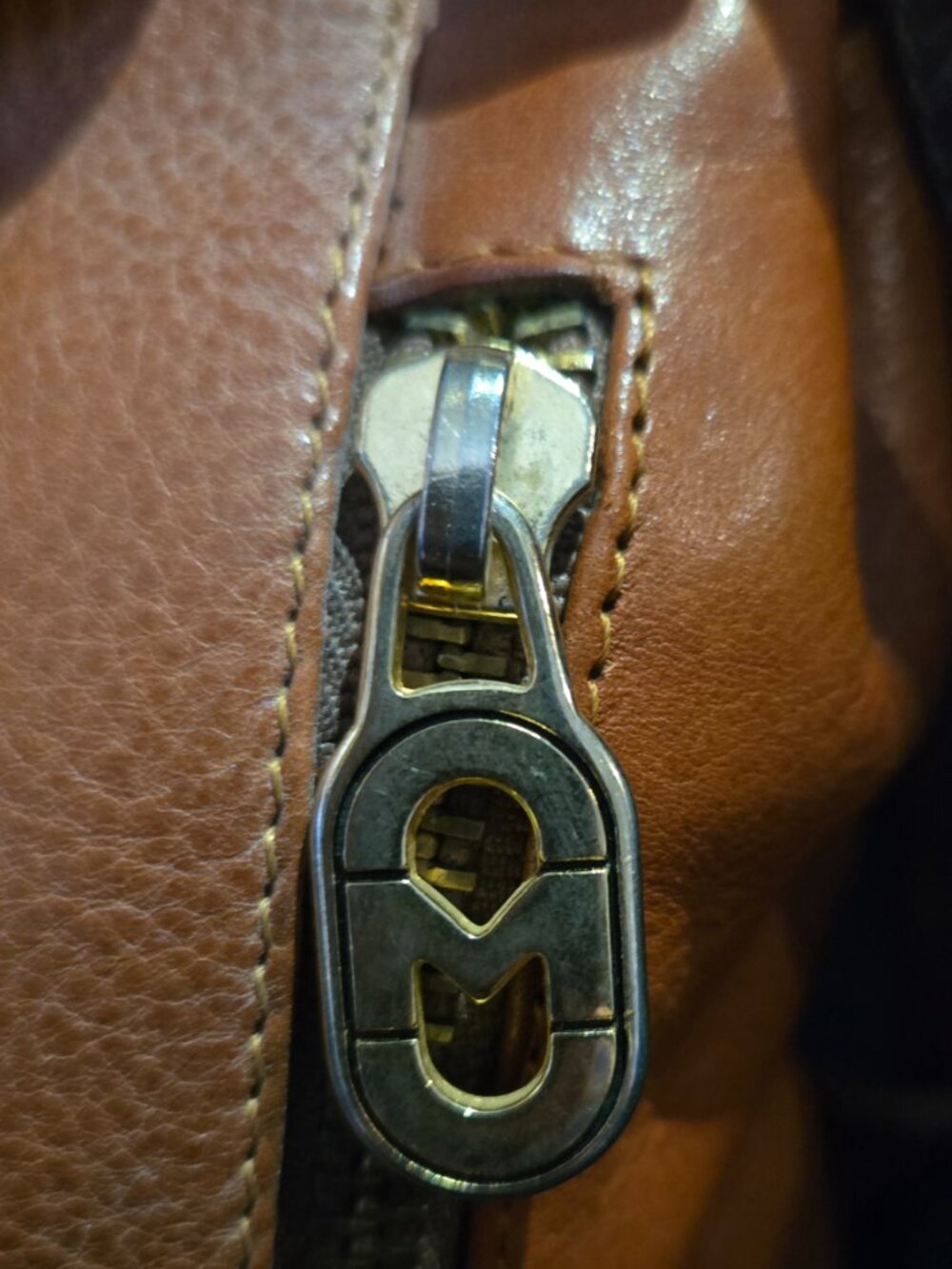 Marino Orlandi Two-Tone Genuine Leather Shoulder Bag – Made in Italy - Picture 6 of 10